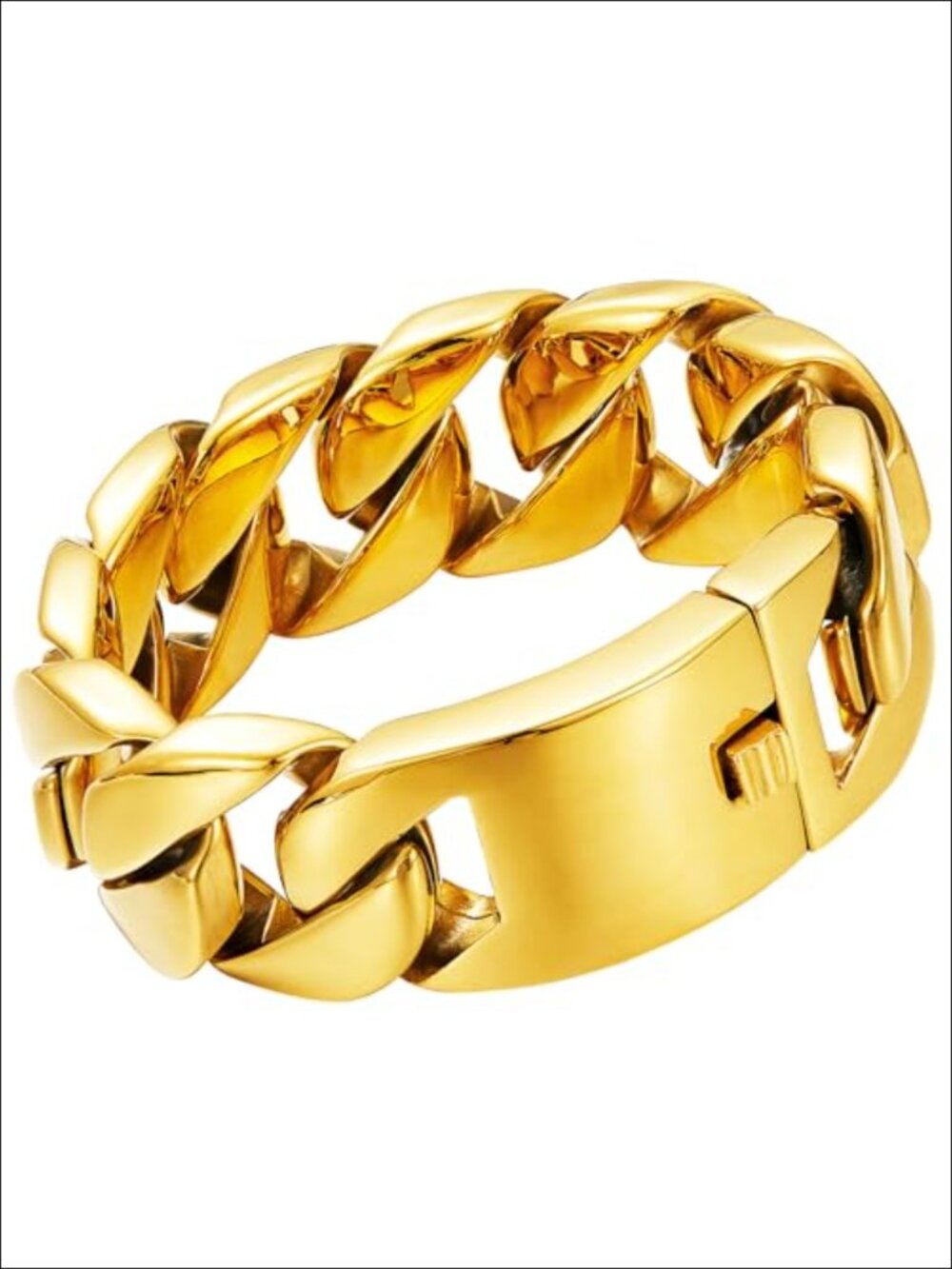 32mm Heavy Duty Gold Plated Cuban Chain Link Bracelet Necklace Hip Hop Fashion